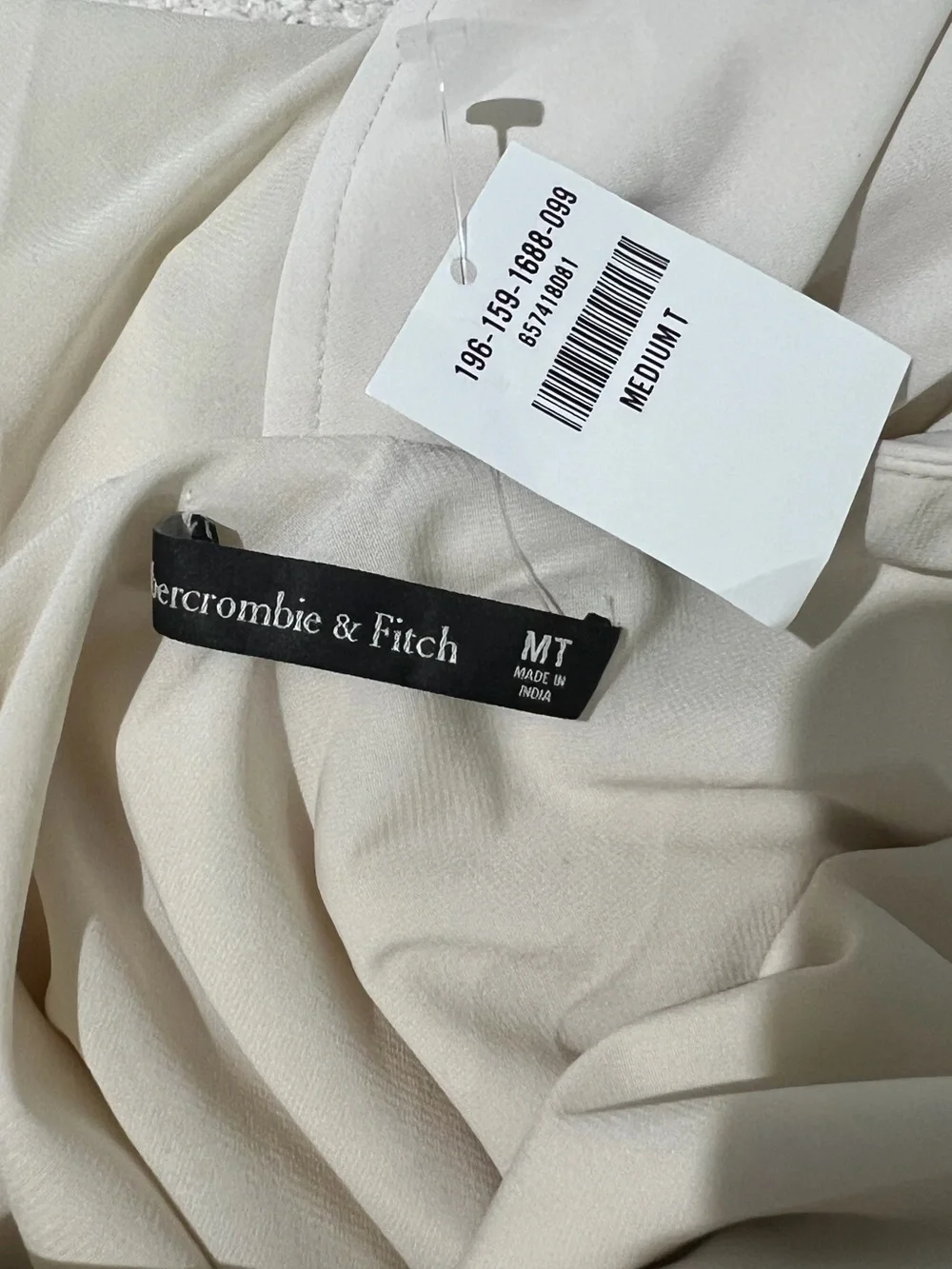 Abercrombie & Fitch High Neck Draped Shell Midi Dress